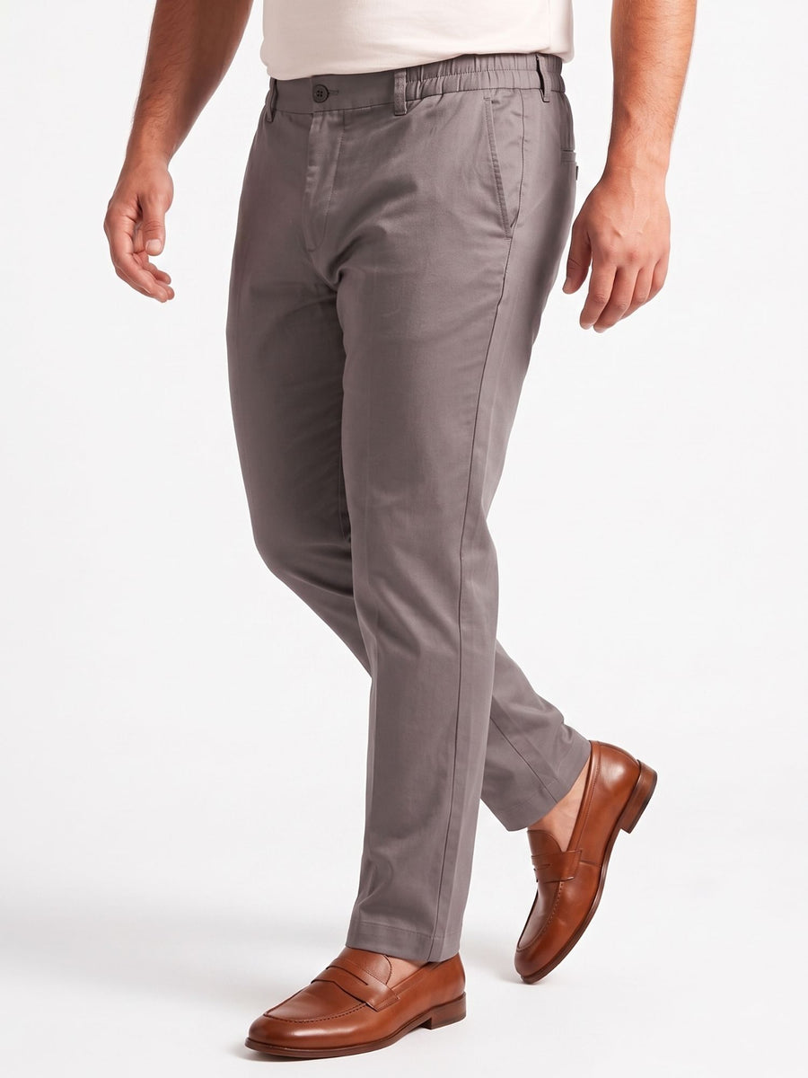 Satin Cotton Plus Size Chinos