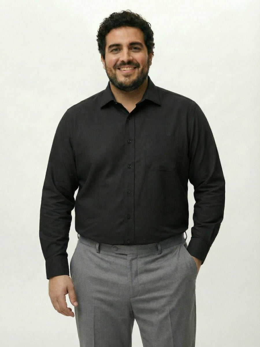 Premium Stretch Oxford Solid Plus Size Shirt