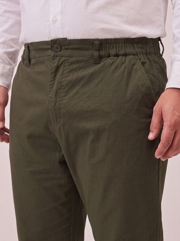 Airmax Cotton Chinos in Olive Green