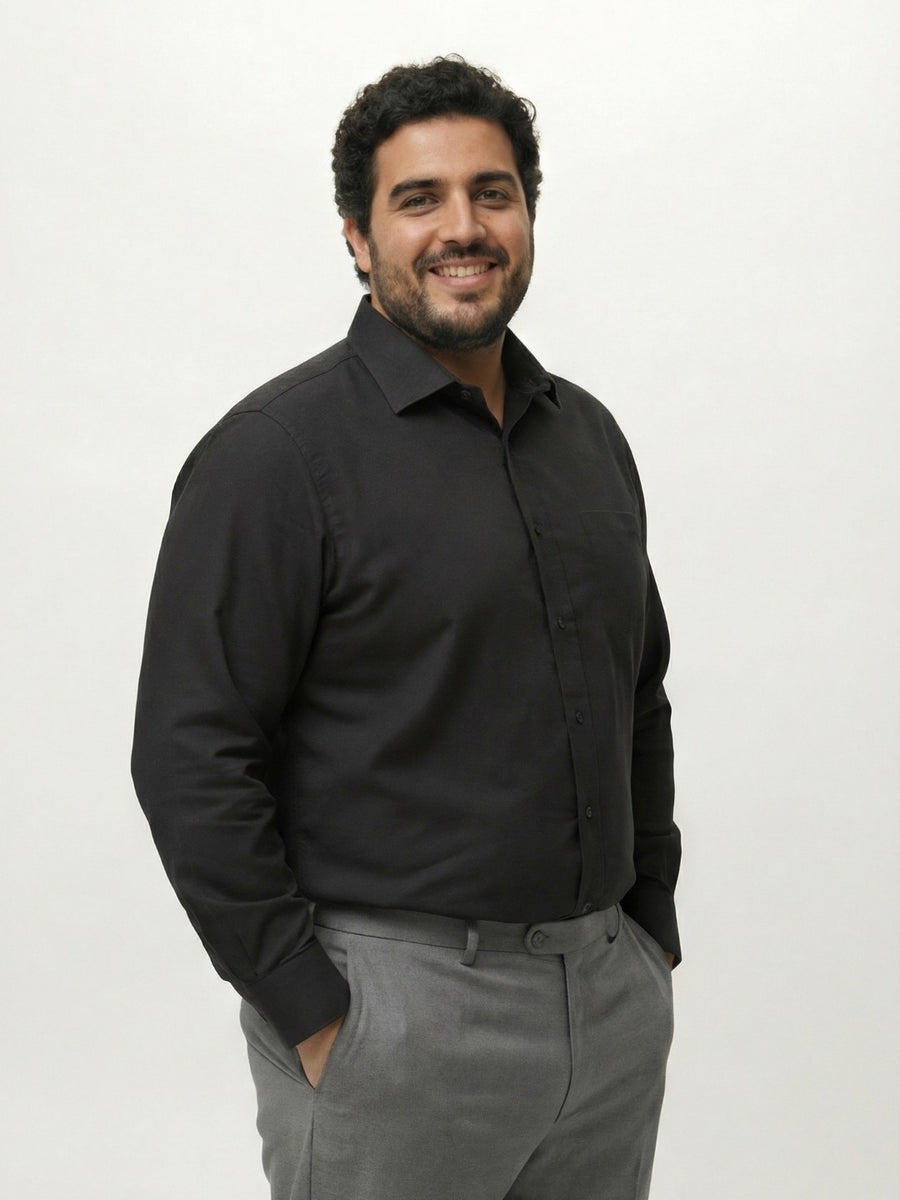 Premium Stretch Oxford Solid Plus Size Shirt