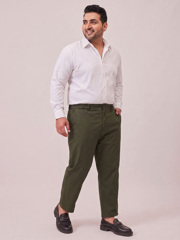 Airmax Cotton Chinos in Olive Green