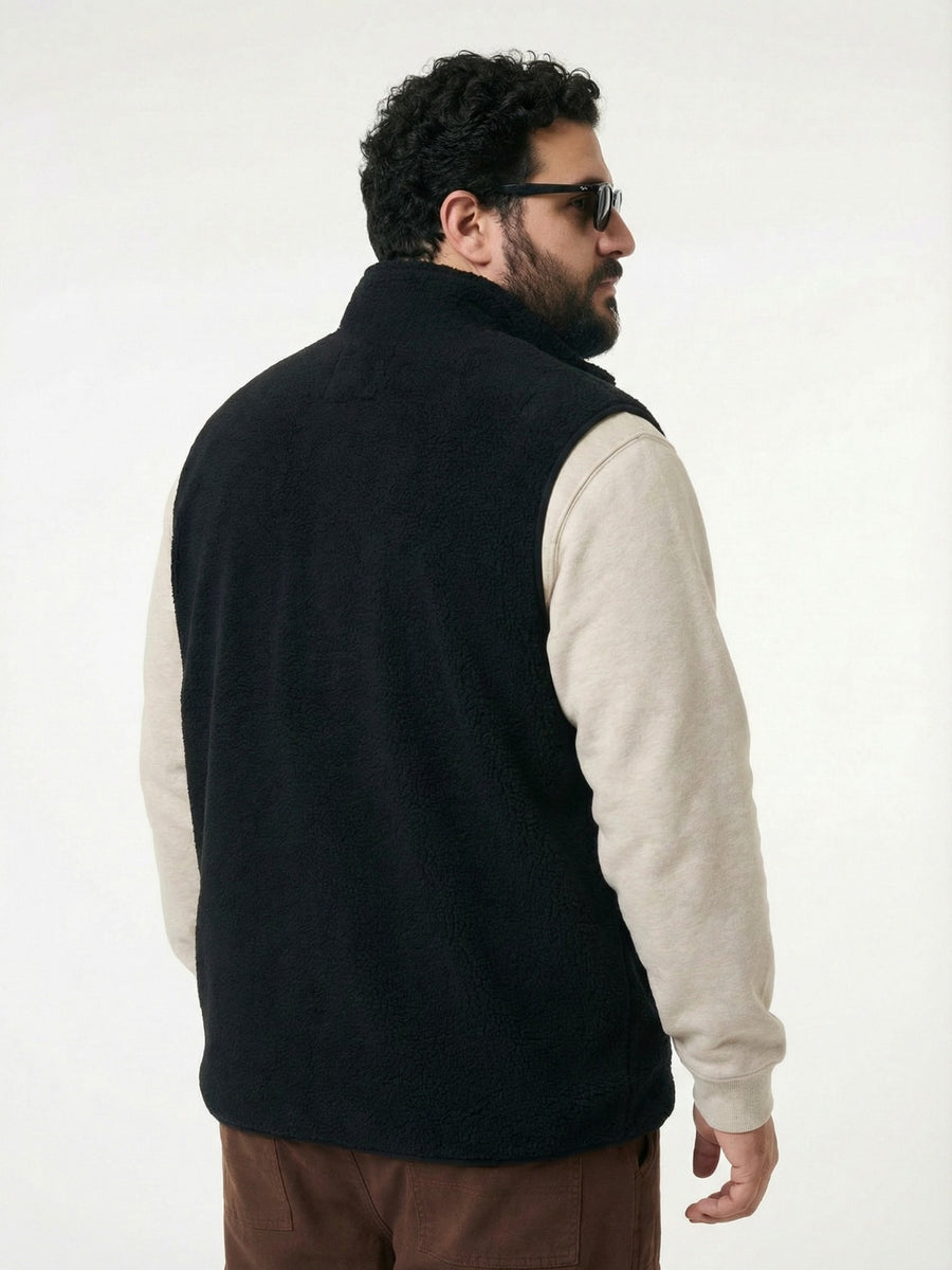 Fleece Half  Heavy Weight Plus size Zipper Jacket