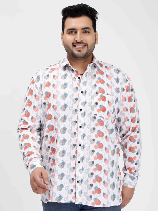 Coral Tree Shape Digital Print Textured Shirt in -