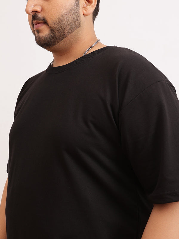 Heavy Weight Drop Shoulder T-shirt in Black