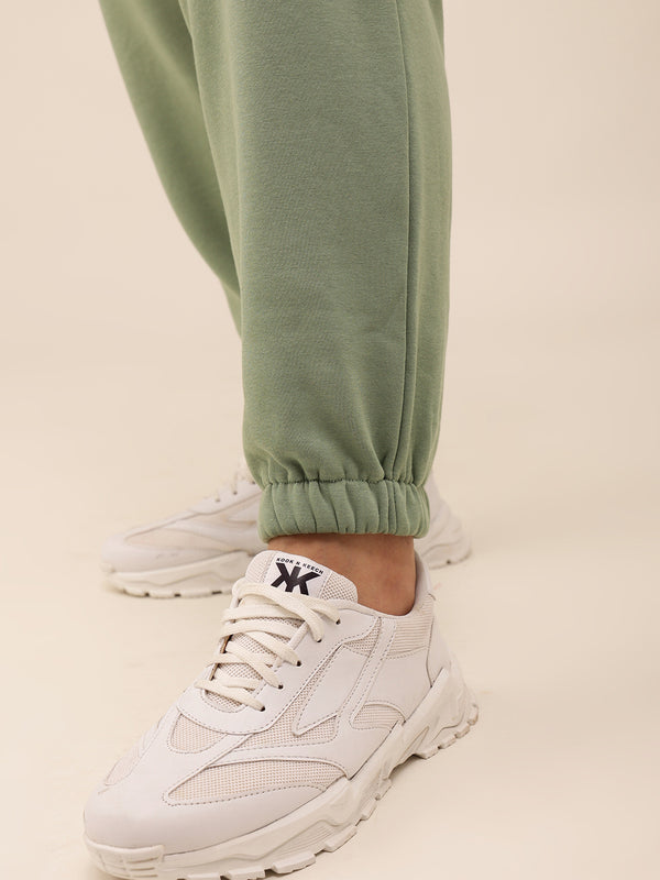 Solid SweatPants Relaxed Fit in Sage Green