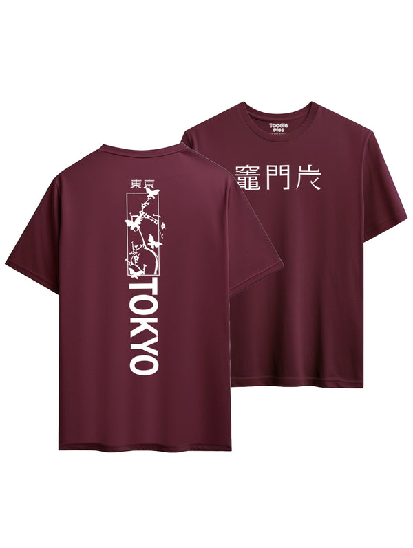 Tokyo T-shirt in Maroon