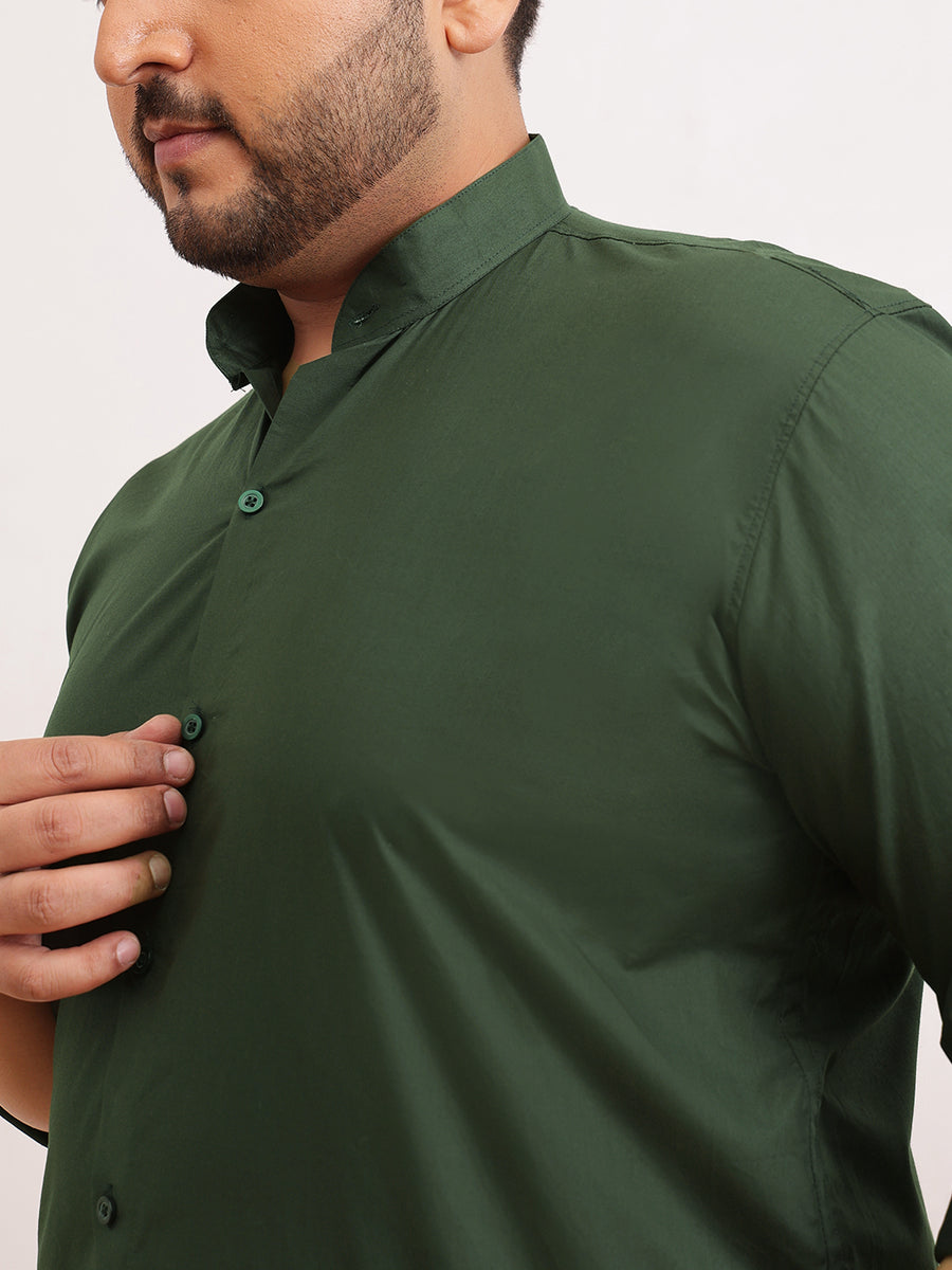 Madarian Collar Plus Size Shirt