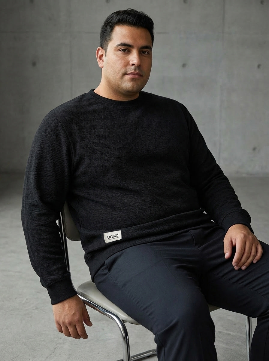 Black Premium Structured Sweatshirt