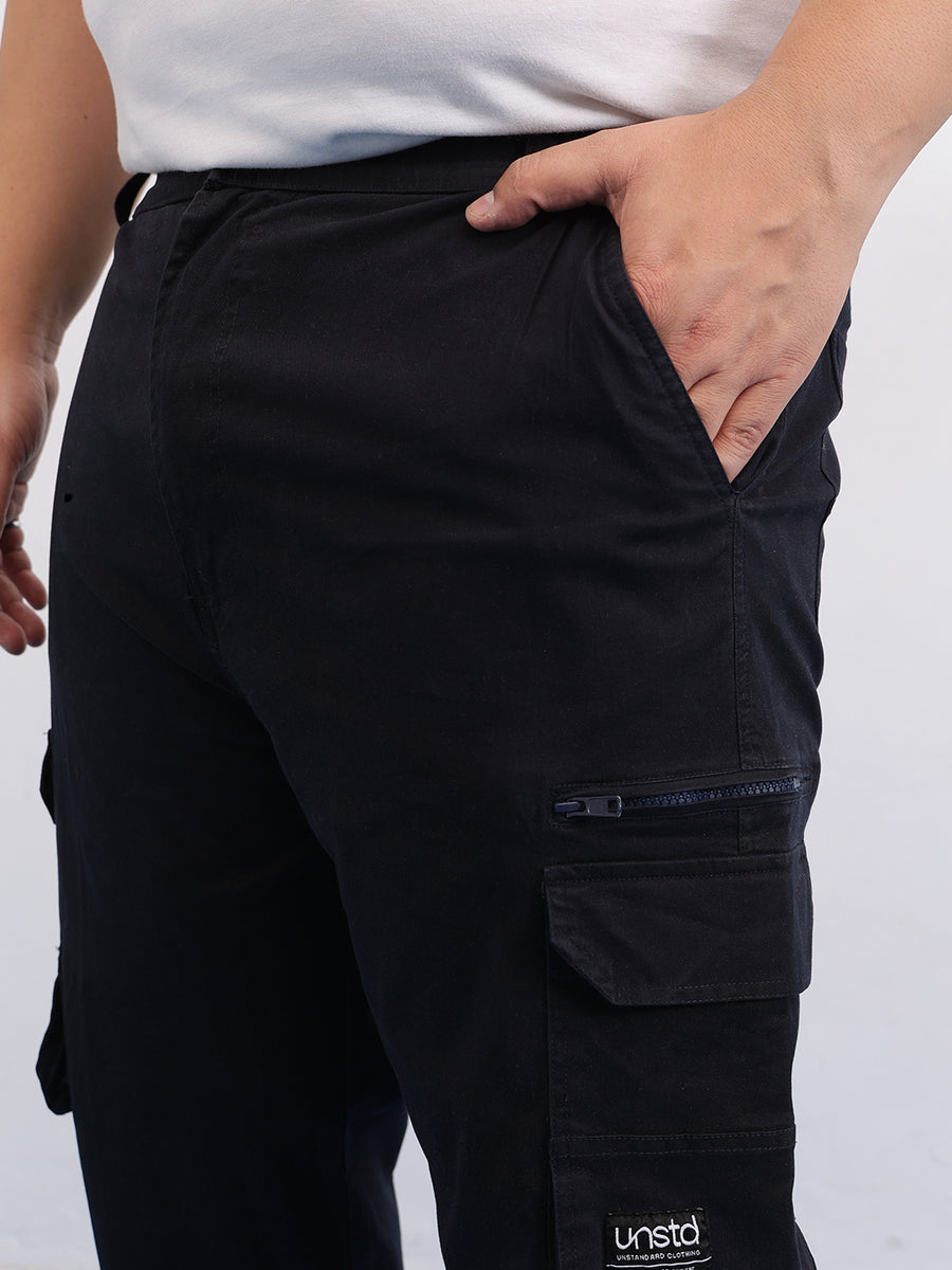 6 Pocket Zipper Cotton Stretch Plus Size Cargo