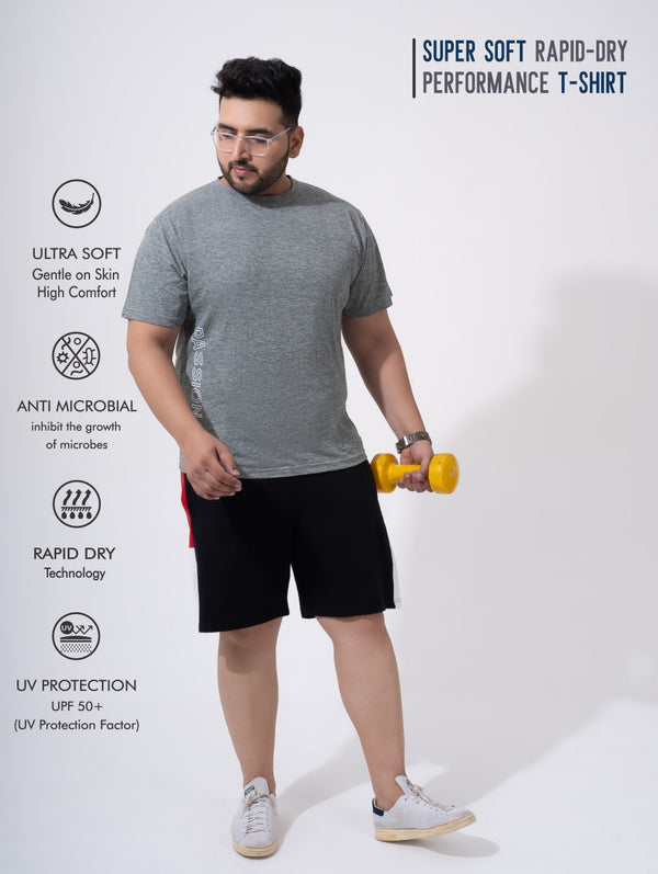 Super Soft Rapid-Dry Performance T-shirt in Olive Melange
