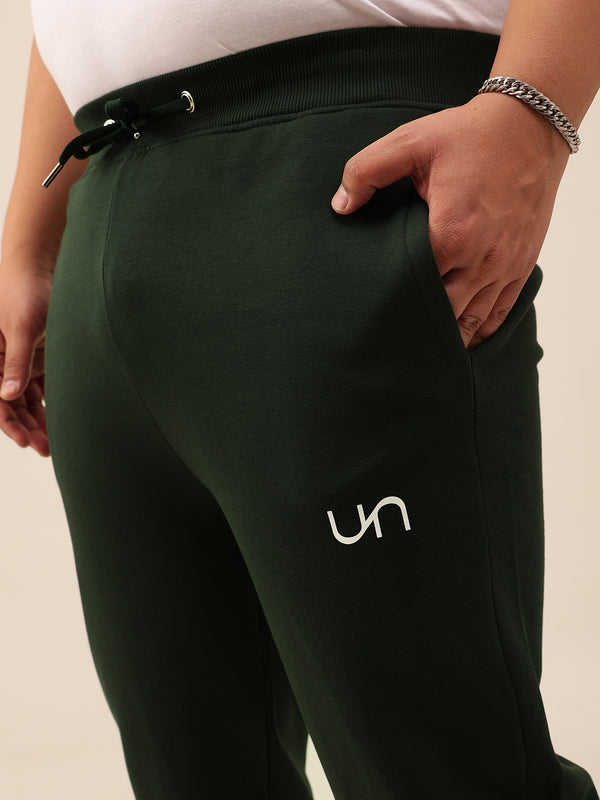 Solid SweatPants Relaxed Fit in Forest Green