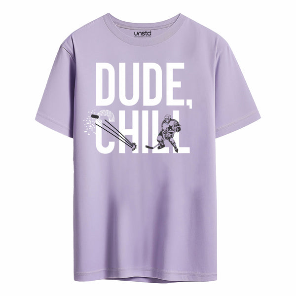 Dude Chill T-shirt in Lavender
