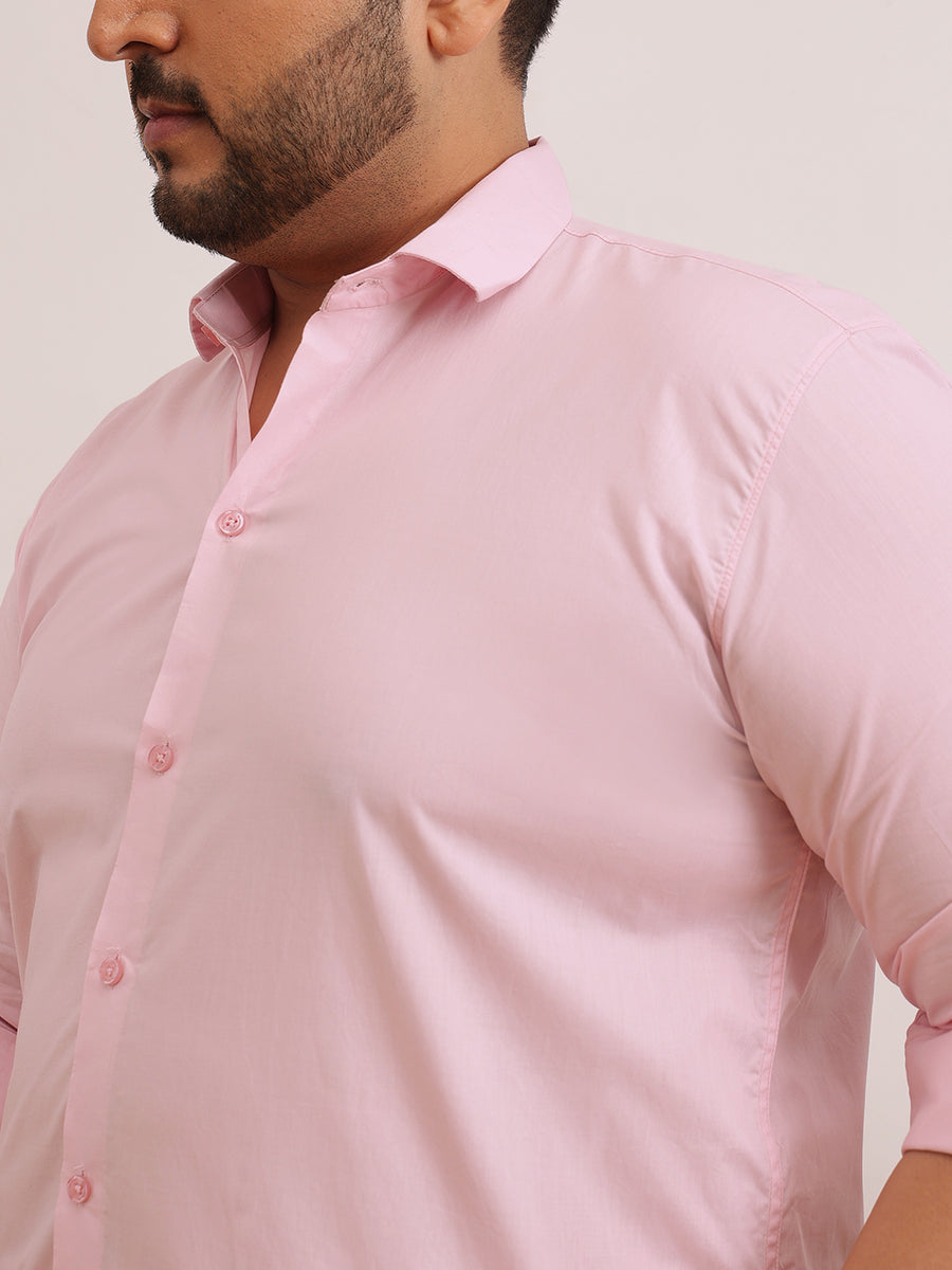 Solid Cotton Plus Size Shirt