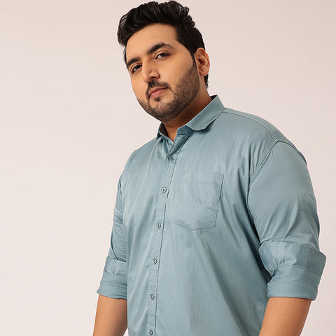 Bermuda Grey Satin Cotton Shirt