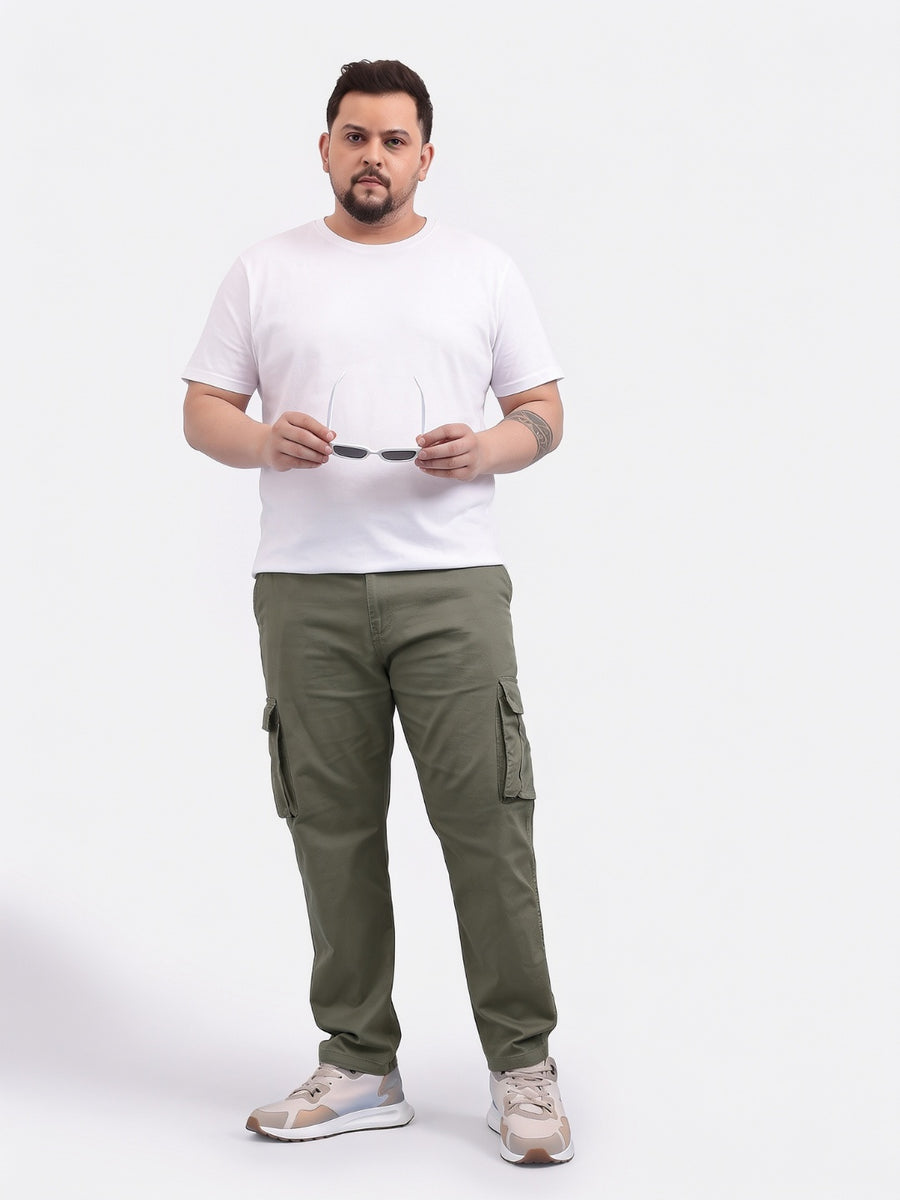 Classic 6 Pocket Stretchable Plus Size Cargo
