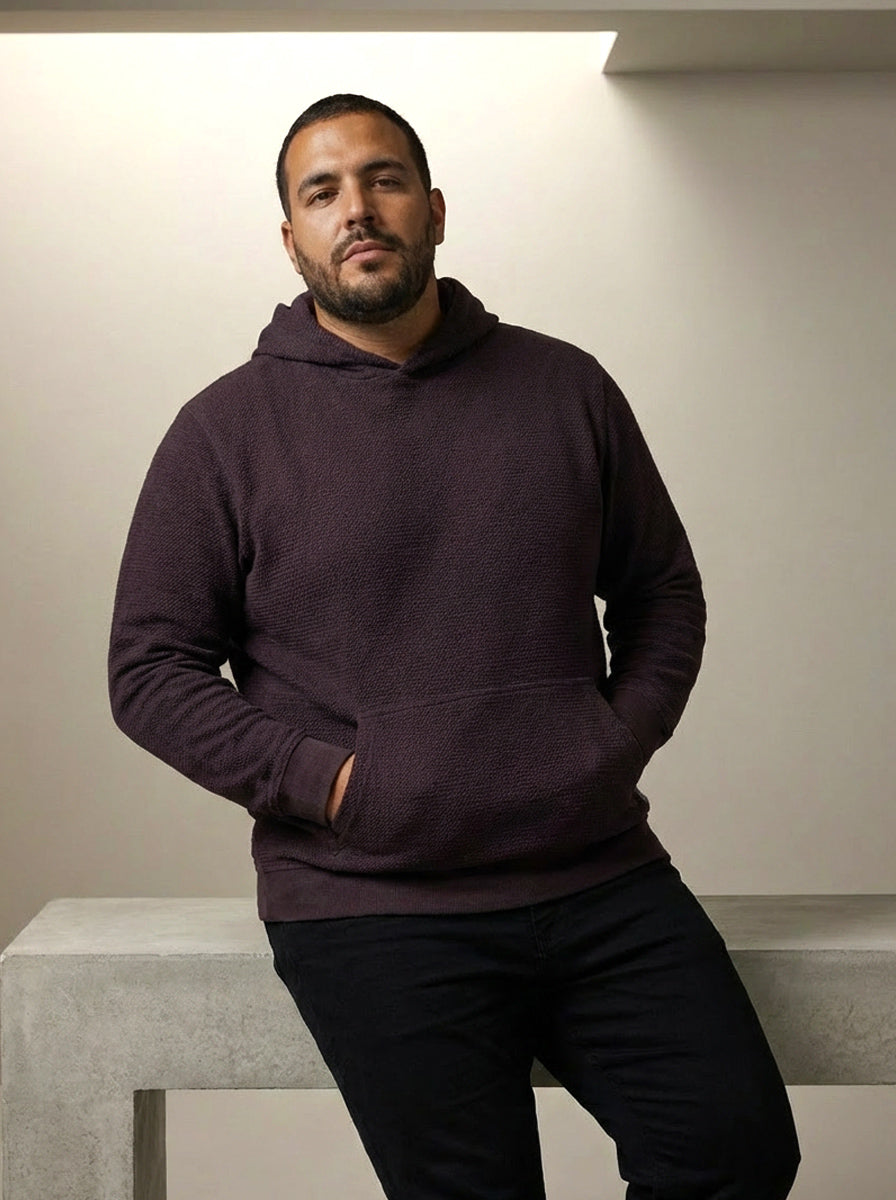 Premium Knitted Textured Hoodie
