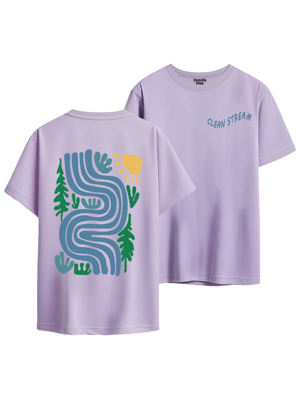 Clean steam T-shirt in Lavender