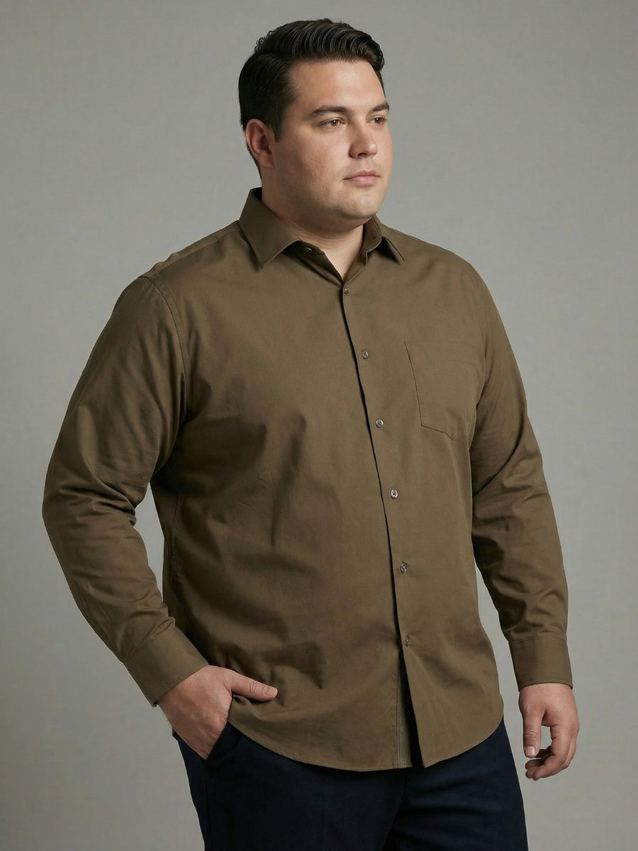 Premium Poplin Solid Plus Size Shirt