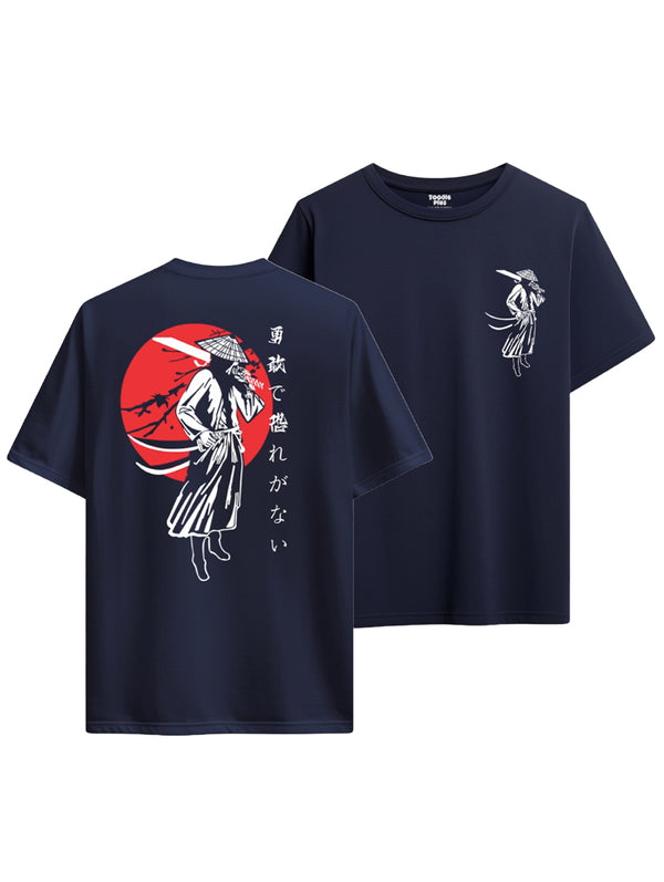 Samurai Warrior T-shirt in Navy Blue