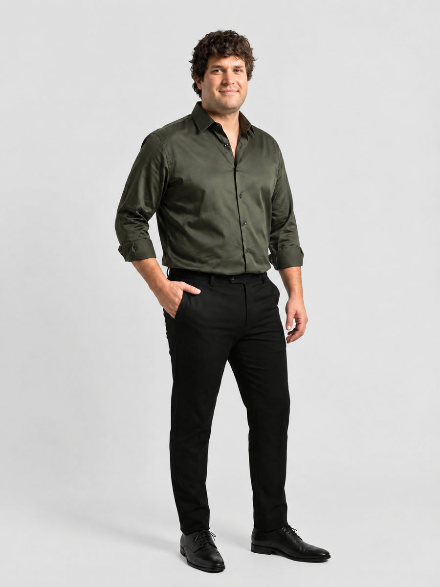 Satin Stretchable Premium Plus Size Shirt