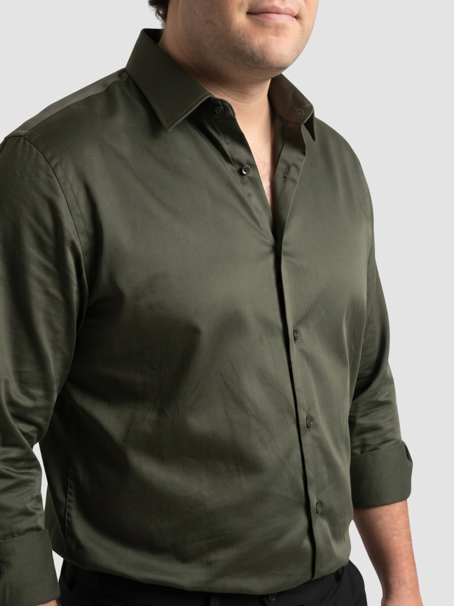 Satin Stretchable Premium Plus Size Shirt