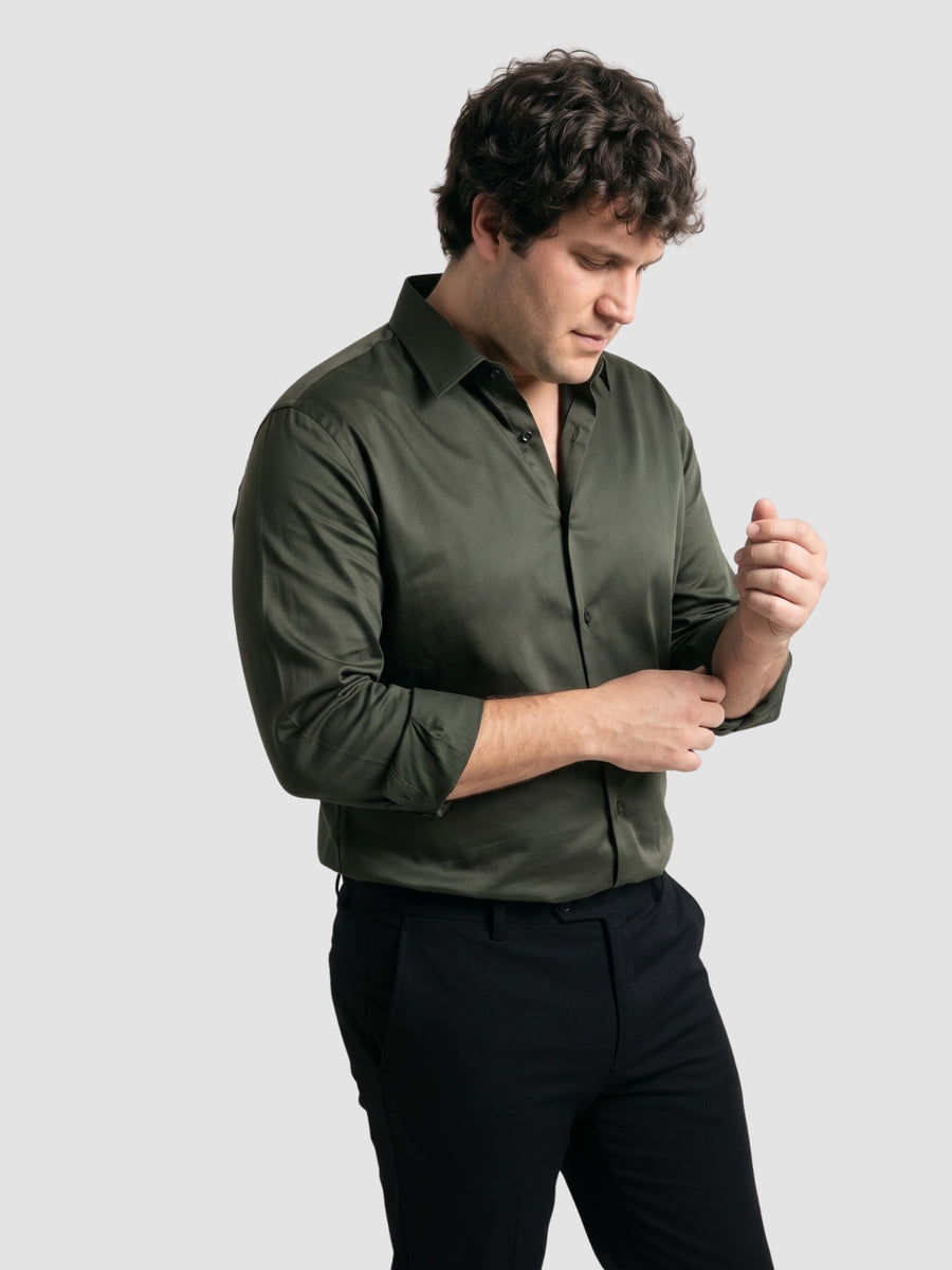 Satin Stretchable Premium Plus Size Shirt