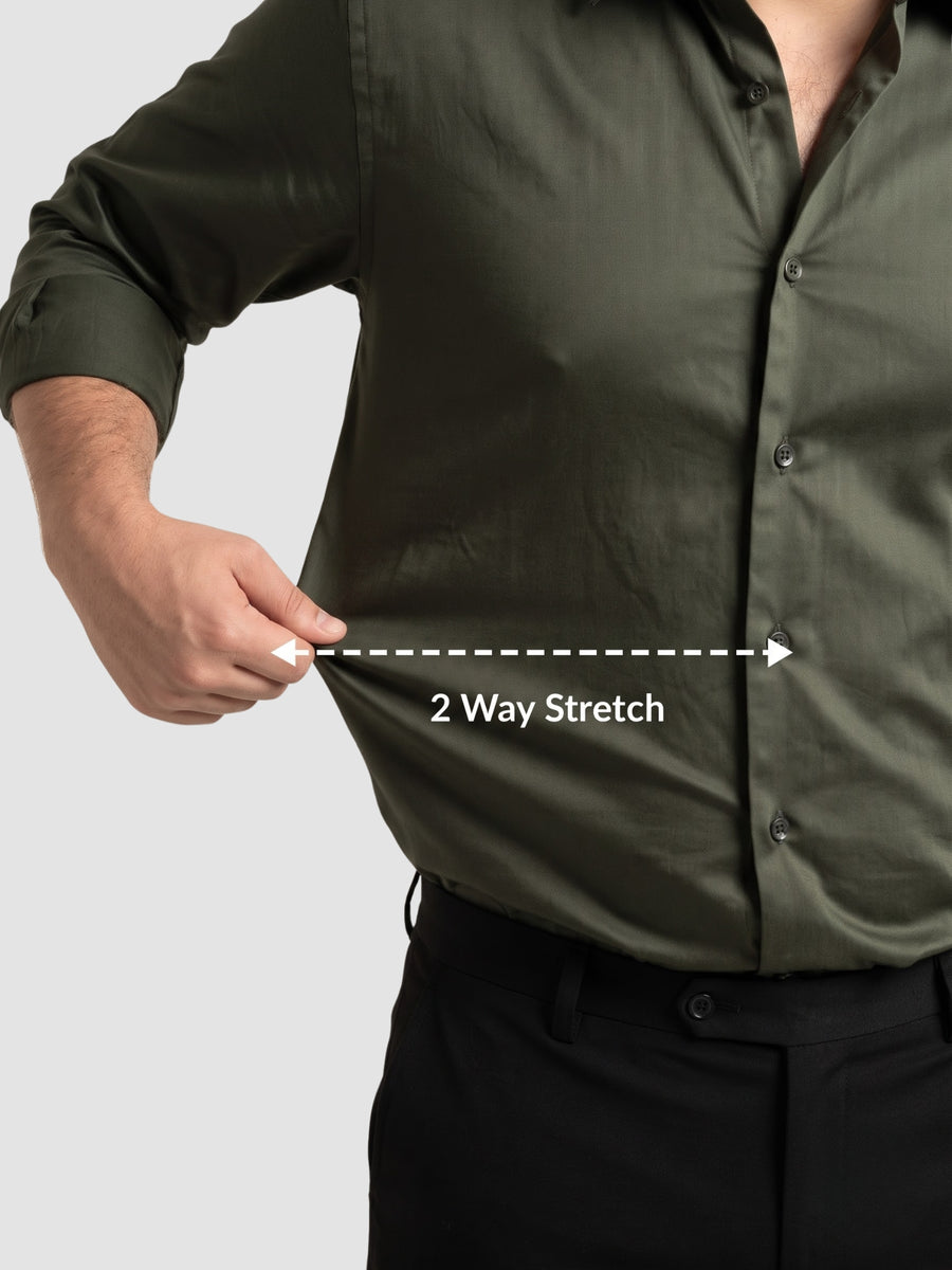 Satin Stretchable Premium Plus Size Shirt