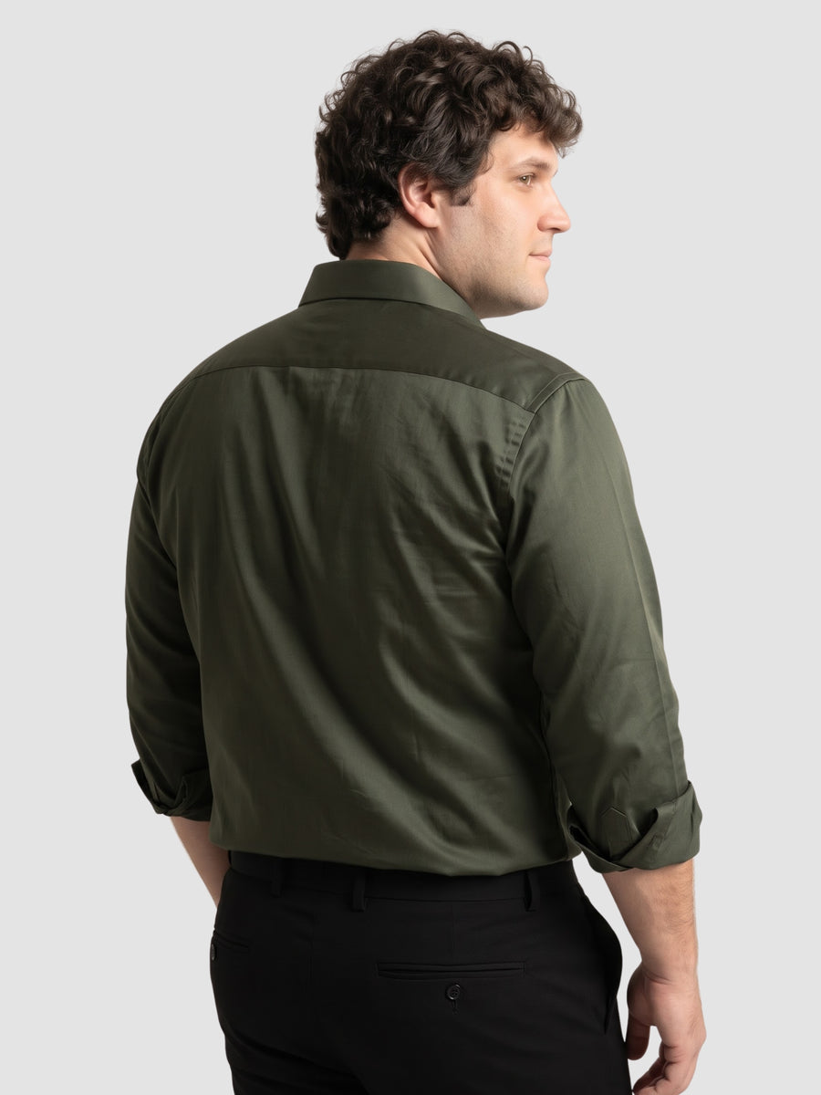 Satin Stretchable Premium Plus Size Shirt
