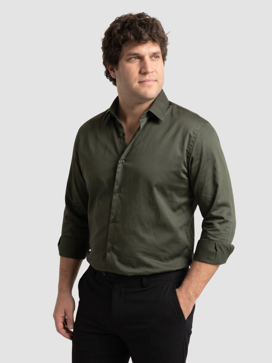 Satin Stretchable Premium Plus Size Shirt