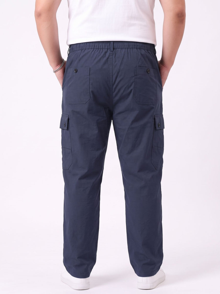 Ribstop Textured 6 Pocket Plus Size Cargo