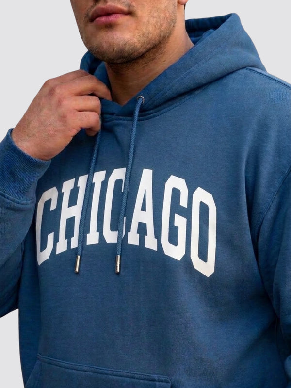 Chicago Hoodie in Denim Blue