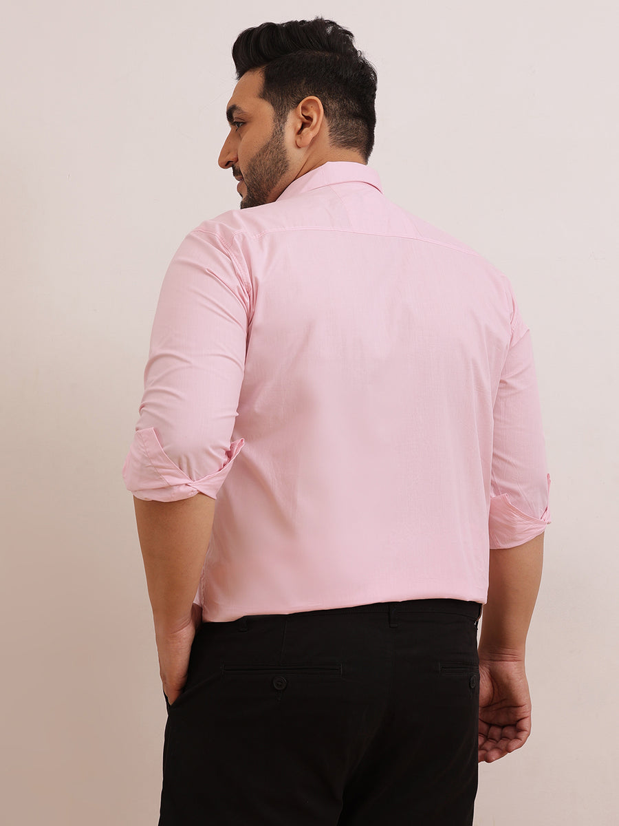 Solid Cotton Plus Size Shirt