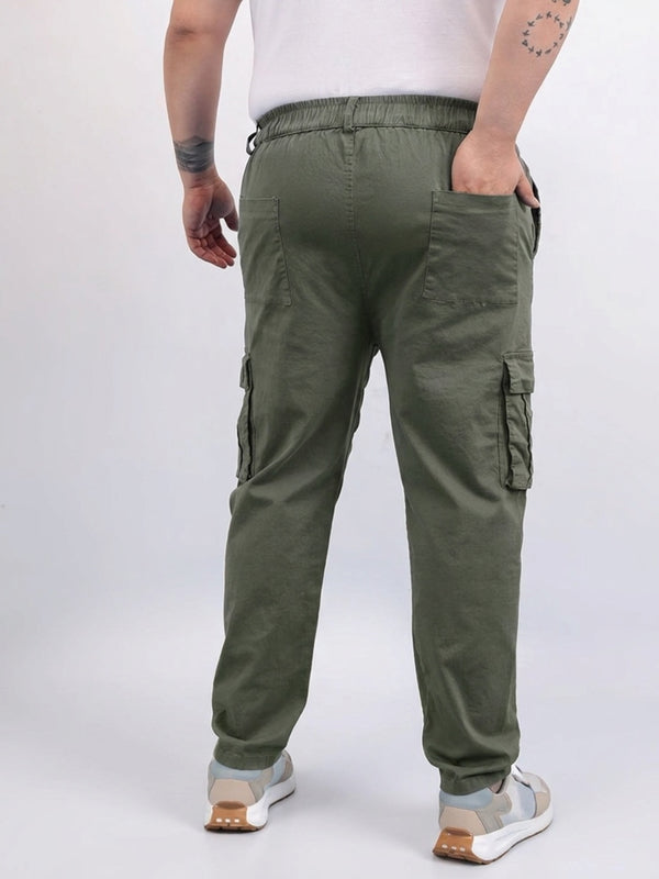 Classic 6 Pocket Stretchable Cargo in Olive Green