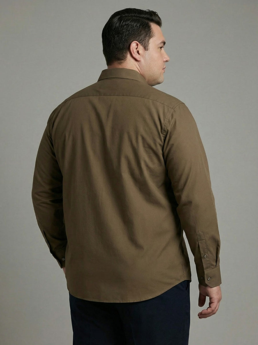 Premium Poplin Solid Plus Size Shirt