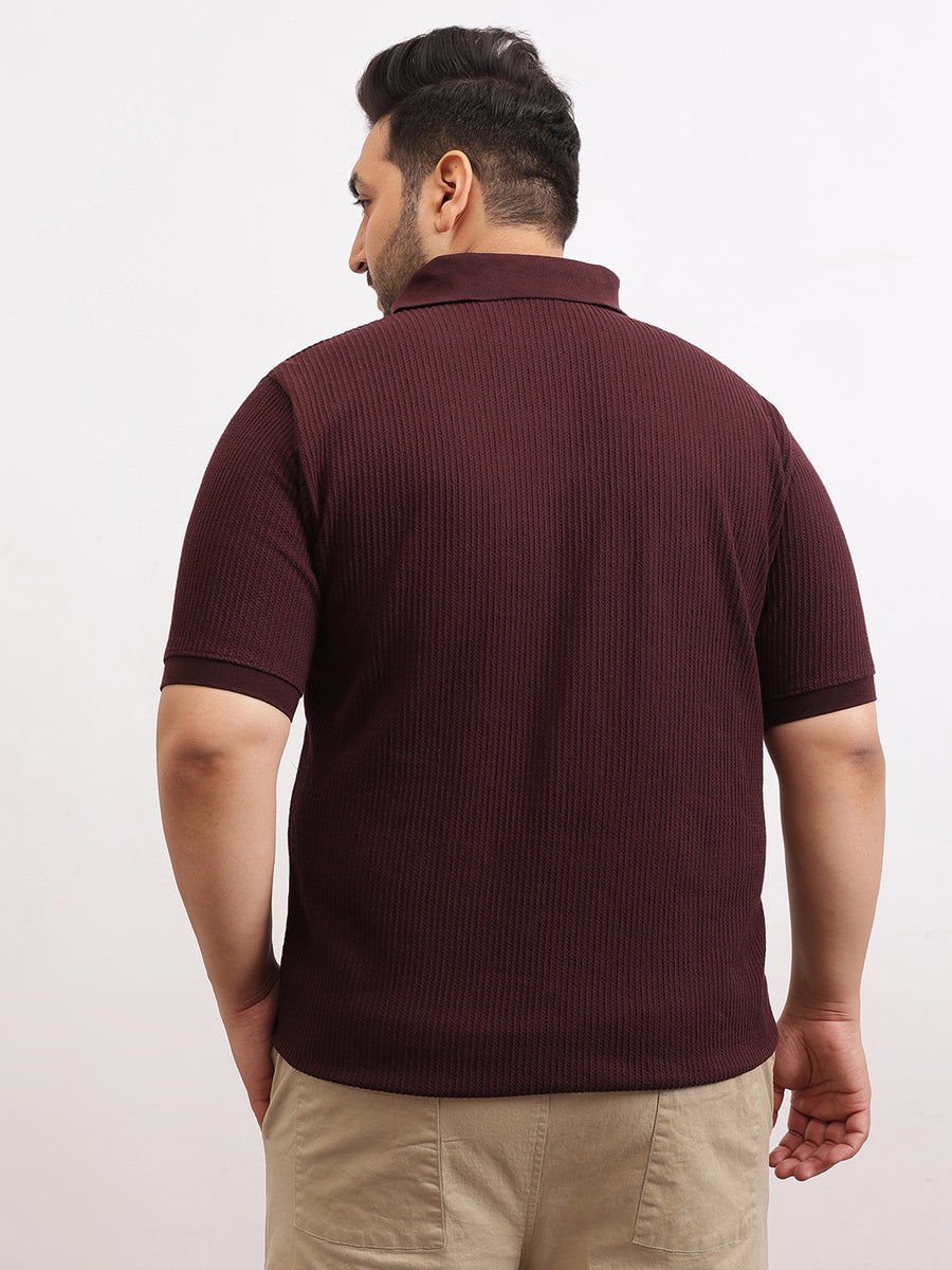 Interlock Zipper Knitted Polo T-shirt