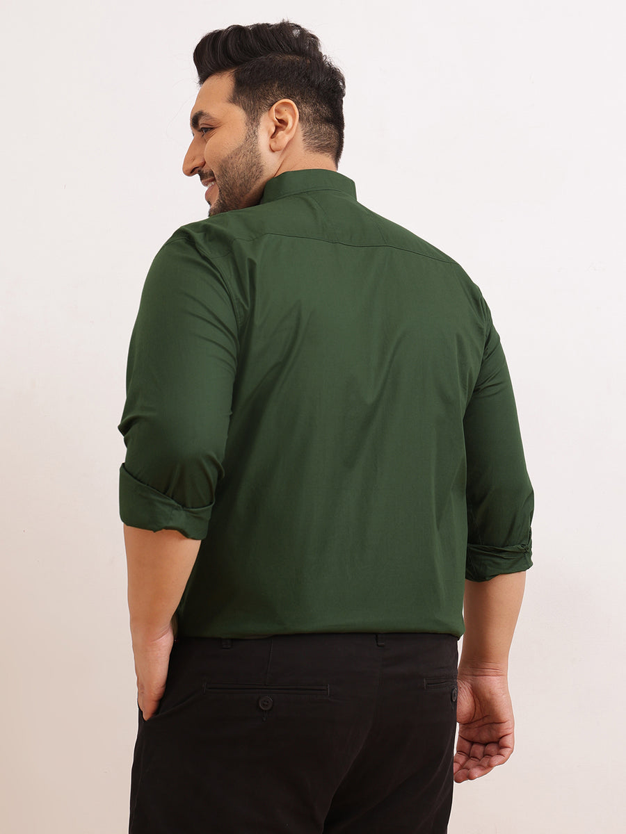 Madarian Collar Plus Size Shirt