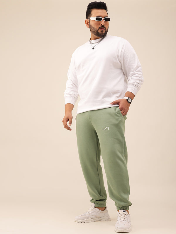 Solid SweatPants Relaxed Fit in Sage Green