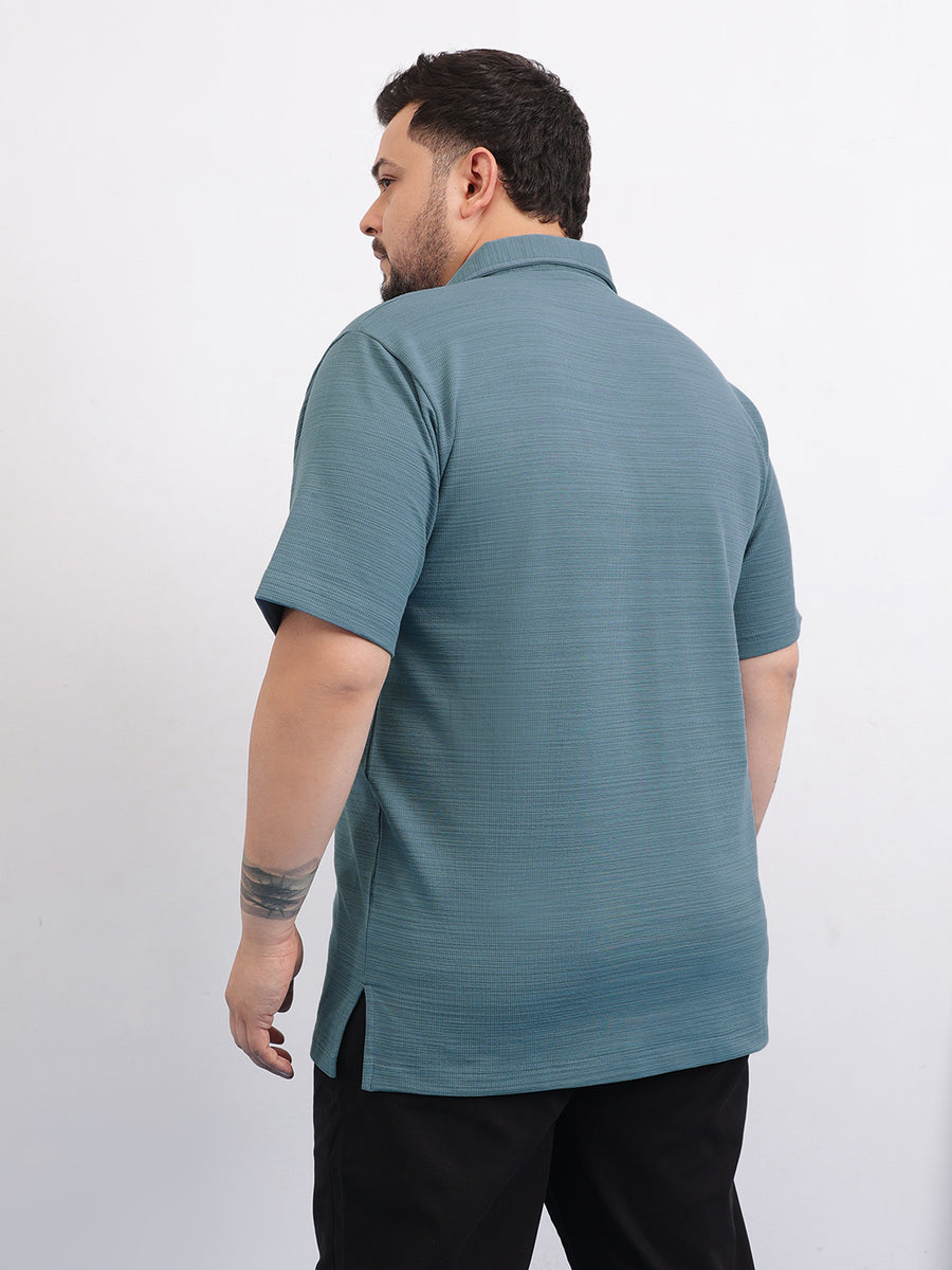 Moon Crush texture Plus size polo