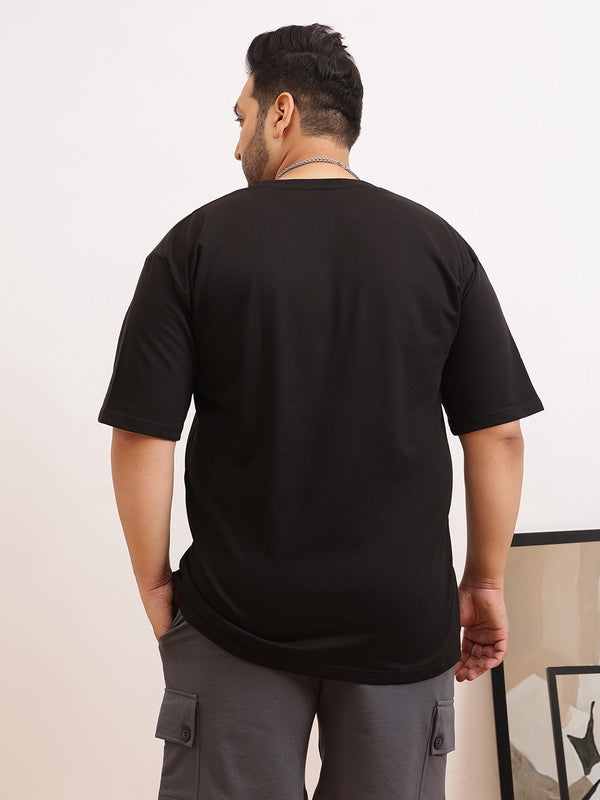 Heavy Weight Drop Shoulder T-shirt in Black