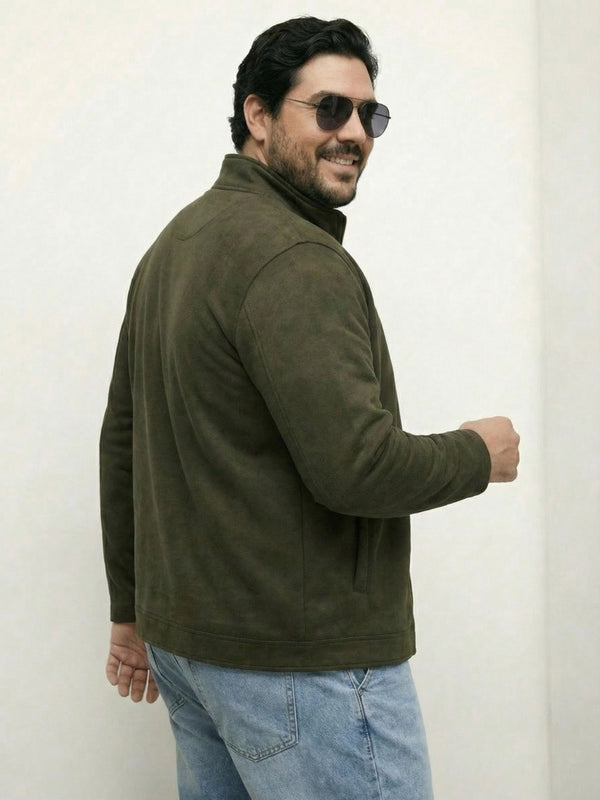 Butter Soft Premium Zipper Jacket in Olive Green