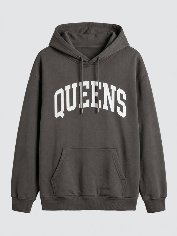 Queens Hoodie in Dark Grey
