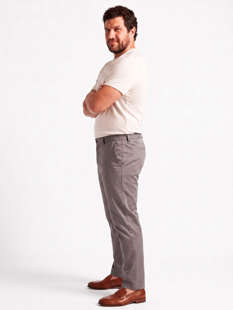Satin Cotton Plus Size Chinos