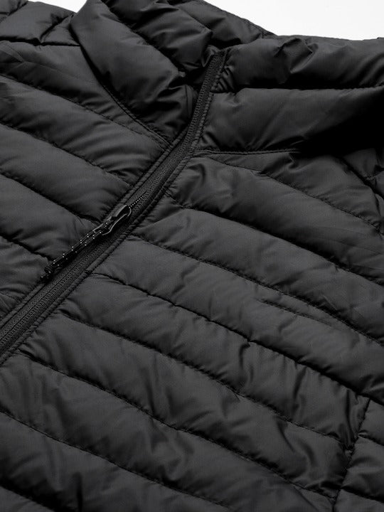 black sleeveless puffer plus size jacket