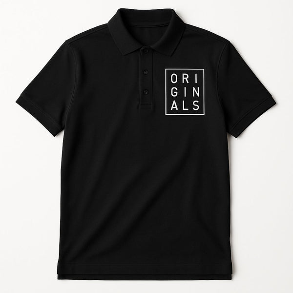 Originals Unisex Polo T-shirt in Black