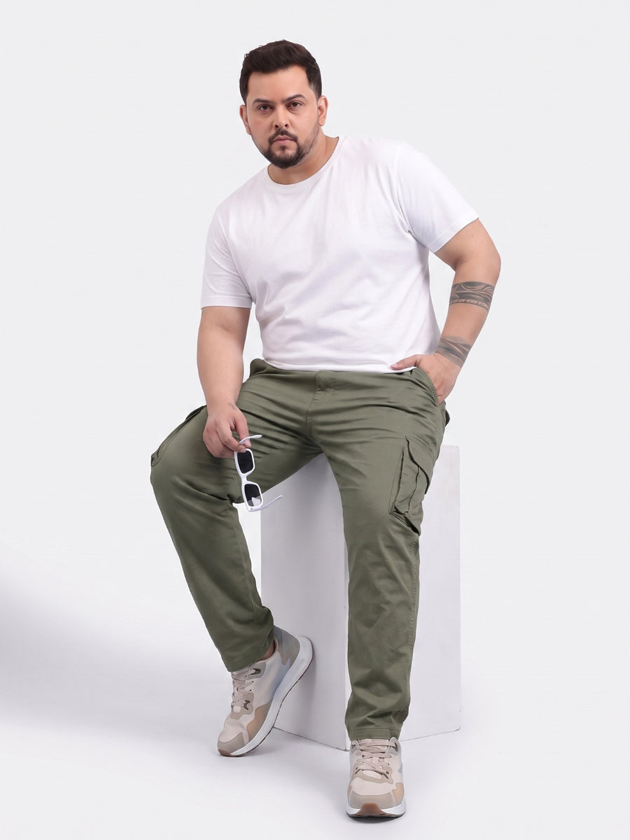 Classic 6 Pocket Stretchable Plus Size Cargo