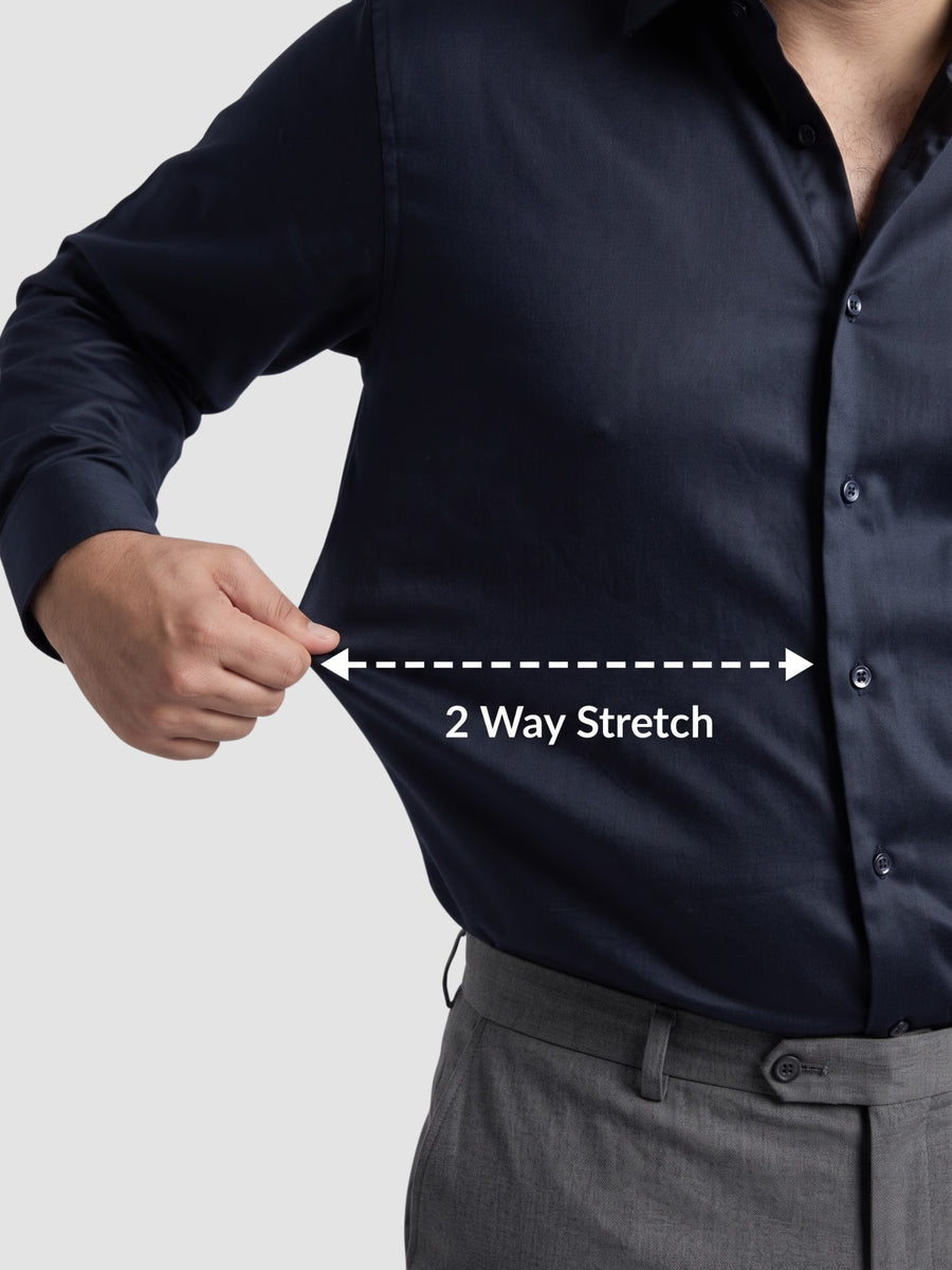 Satin Stretchable Premium Plus Size Shirt