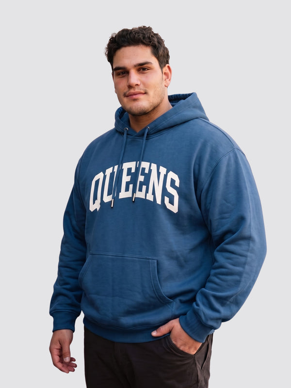 Queens Hoodie in Denim Blue
