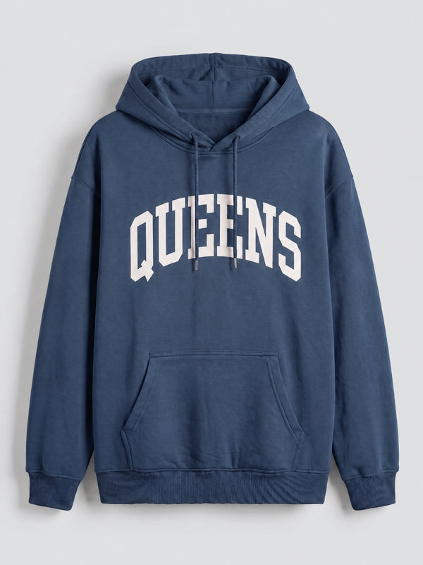 Queens Hoodie in Denim Blue