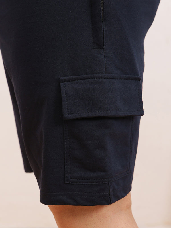 Cargo Shorts Cotton in Navy Blue