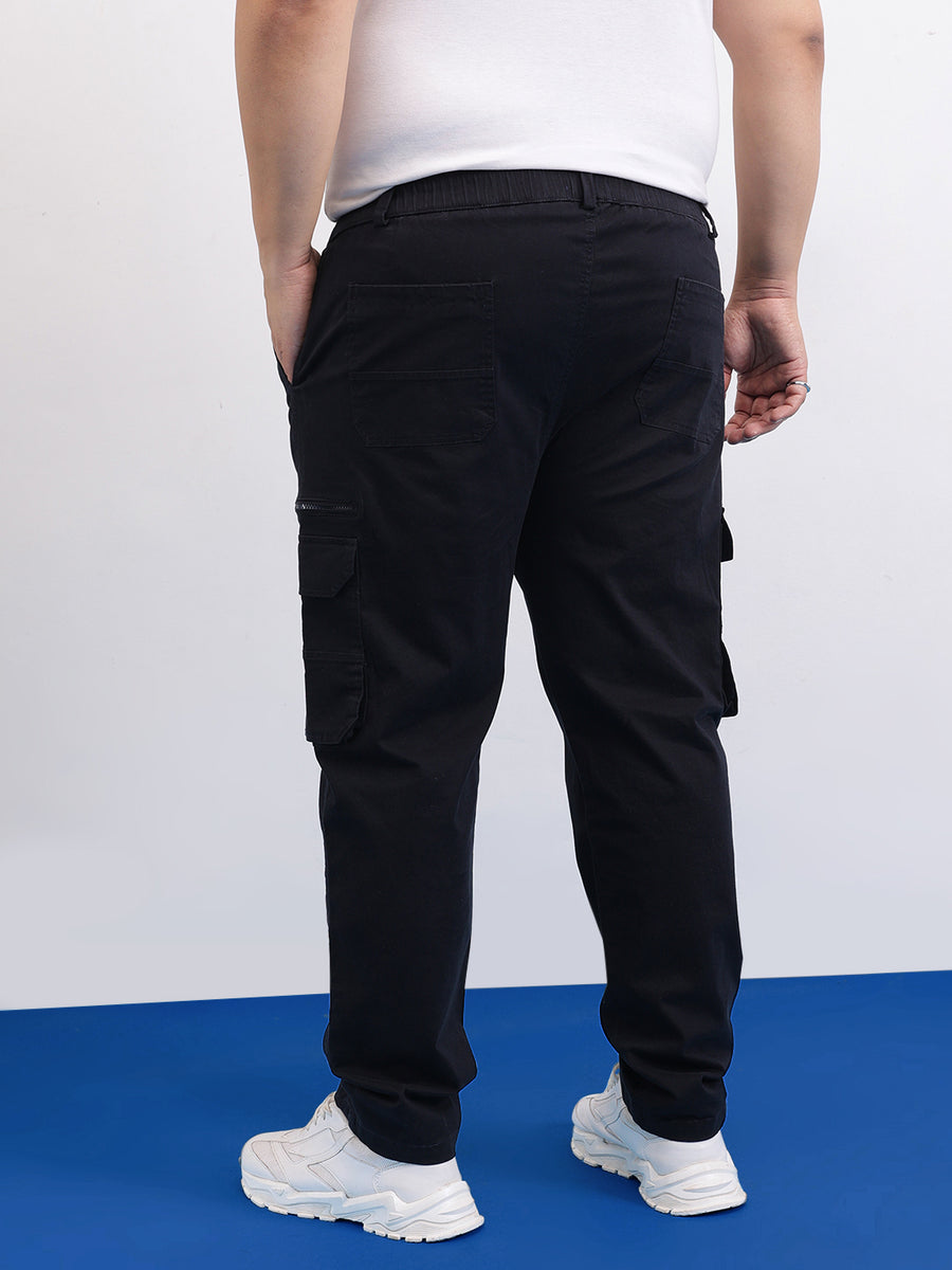 6 Pocket Zipper Cotton Stretch Plus Size Cargo